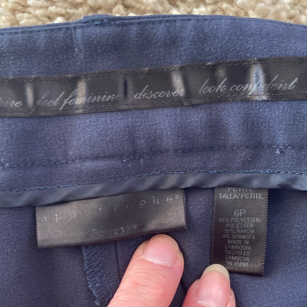Apostrophe Deep Blue Slacks - Picture 3 of 3
